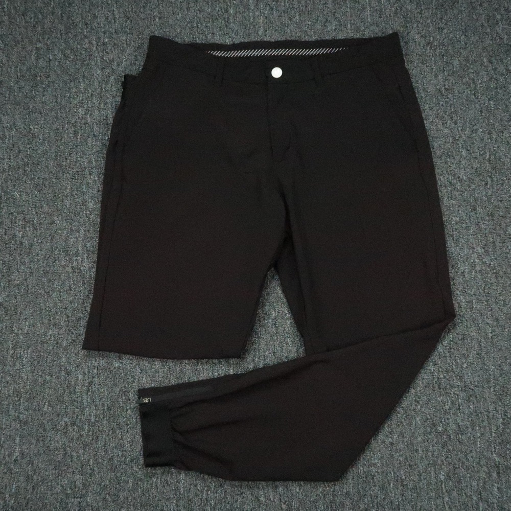 Primo Pants Mens 34x30 Black Stretch Ankle Zip Golf Performance Jogger